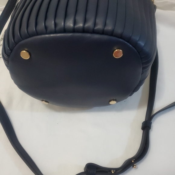Alfani Phoebie Pleated Bucket Bag, navy - Picture 6 of 7